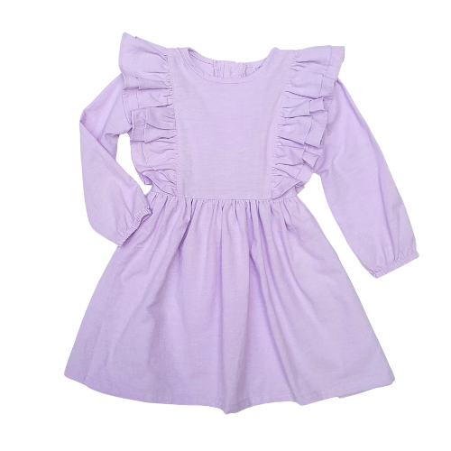 Lilac Frilly Sleeve Dress
